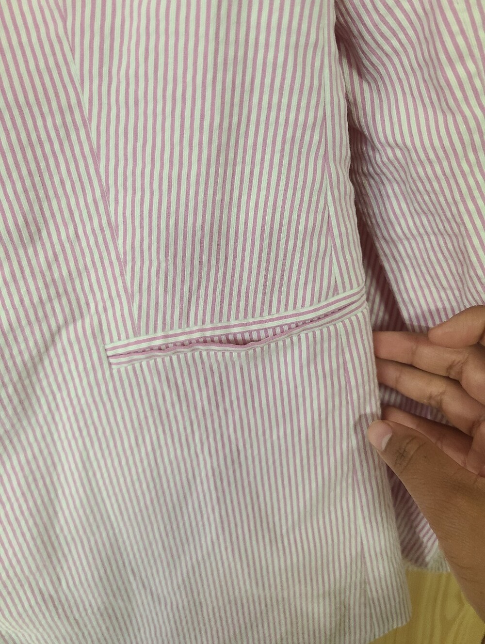 J.‎ Crew Pink Striped Seersucker Blazer - Picture 6 of 10